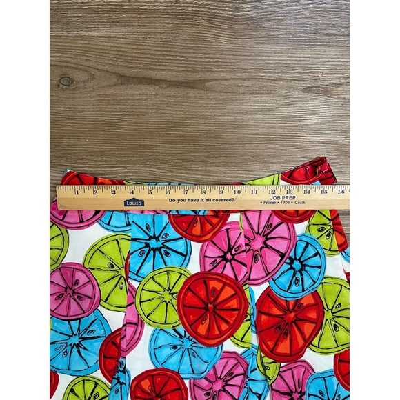 Vintage Grace Elements Bold Colorful Citrus Pleated Skirt Size 8 - Picture 3 of 5